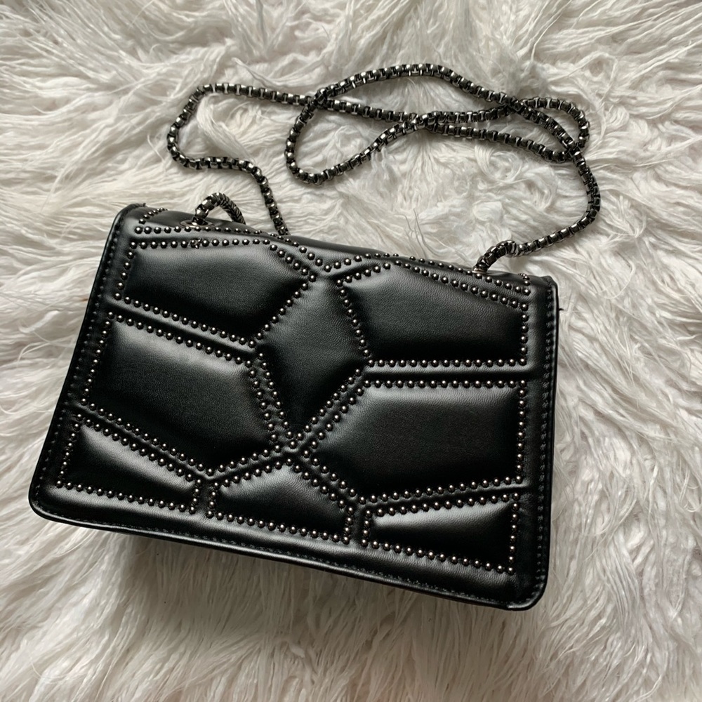 Crossbody Chain Black Purse / Messenger Bag - Picture 9 of 14